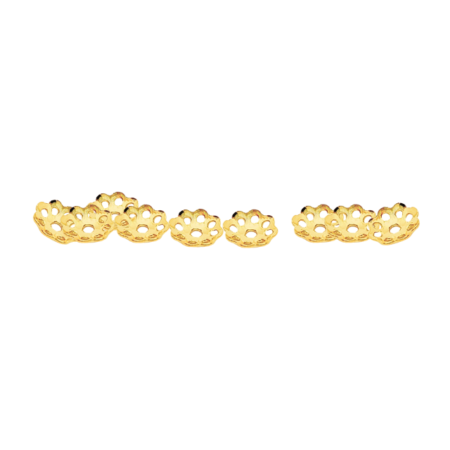 Soporte Dorado Flor 5mm (1 gramo)