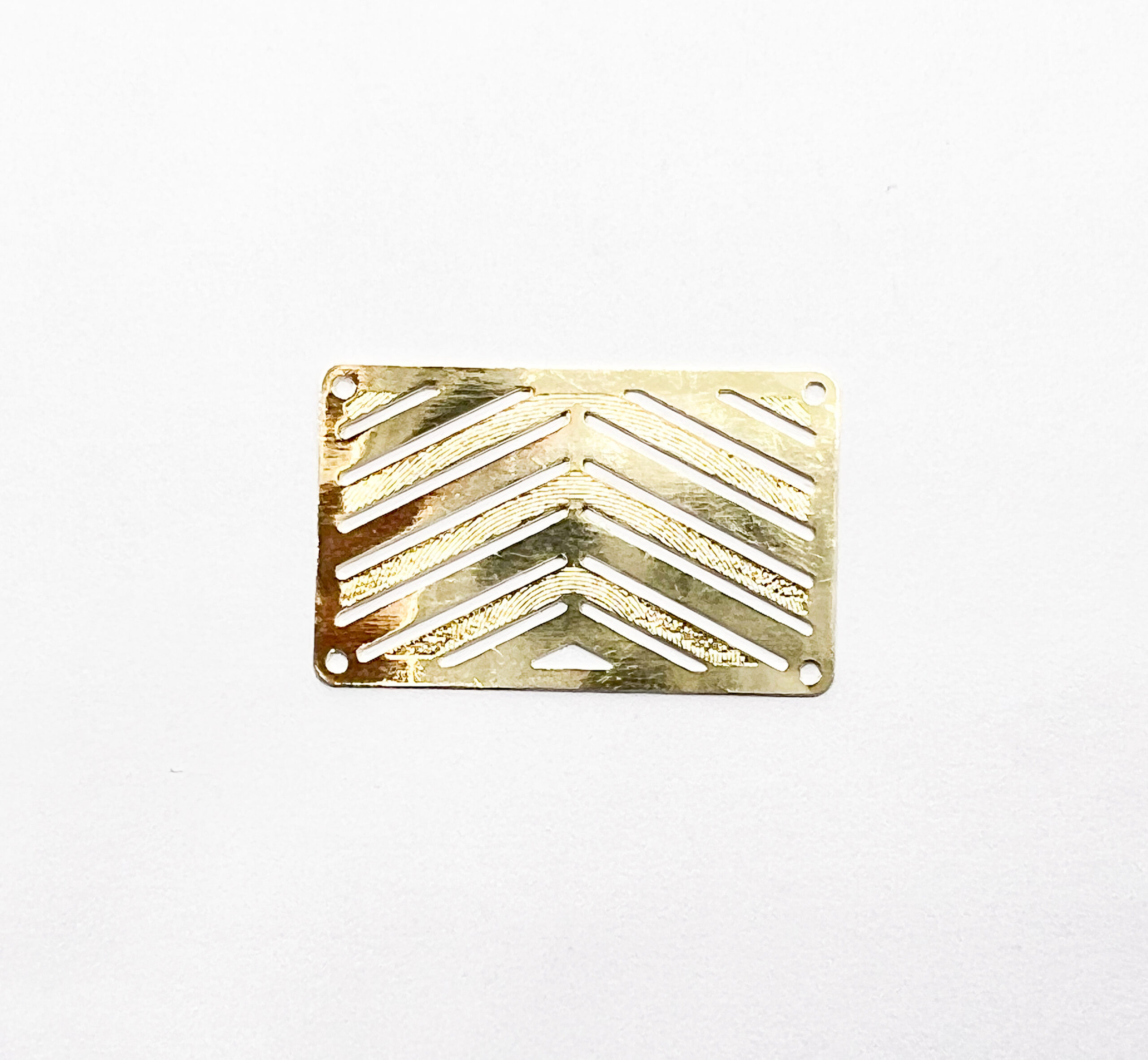 Chapa Dorada Rectangular 32mm