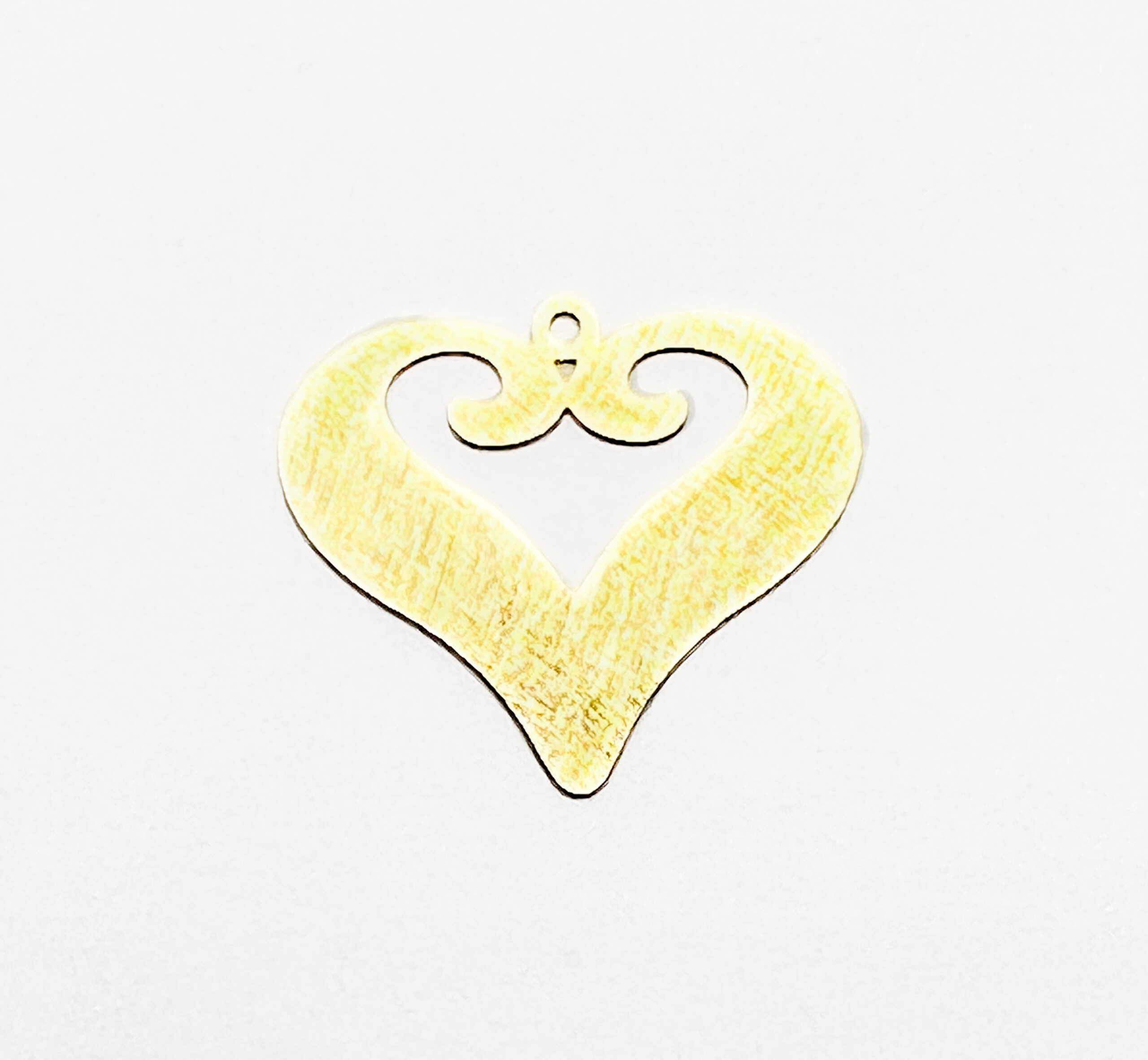 Chapa Dorada Corazón 26mm
