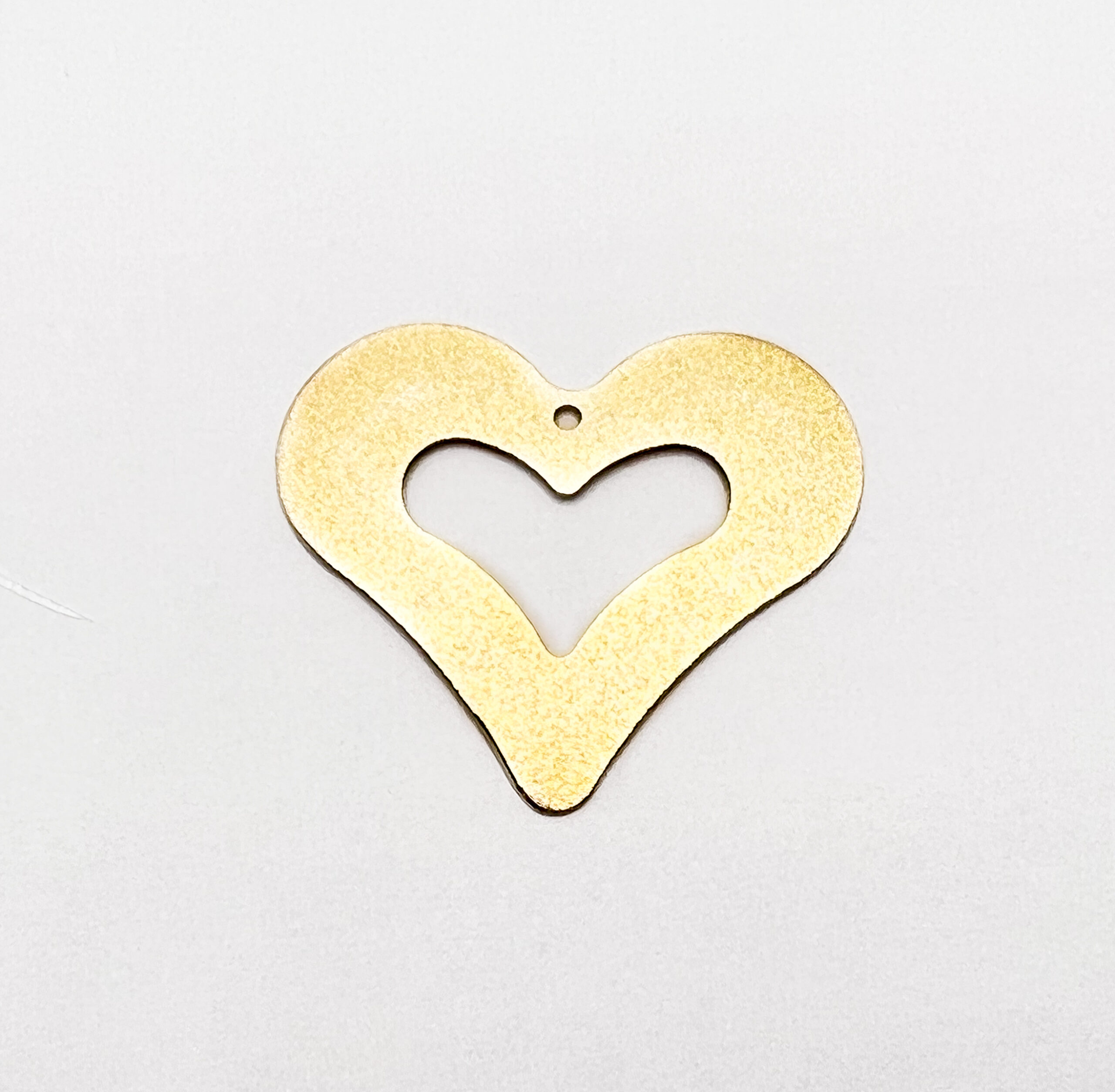 Chapa Dorada Corazón  29mm