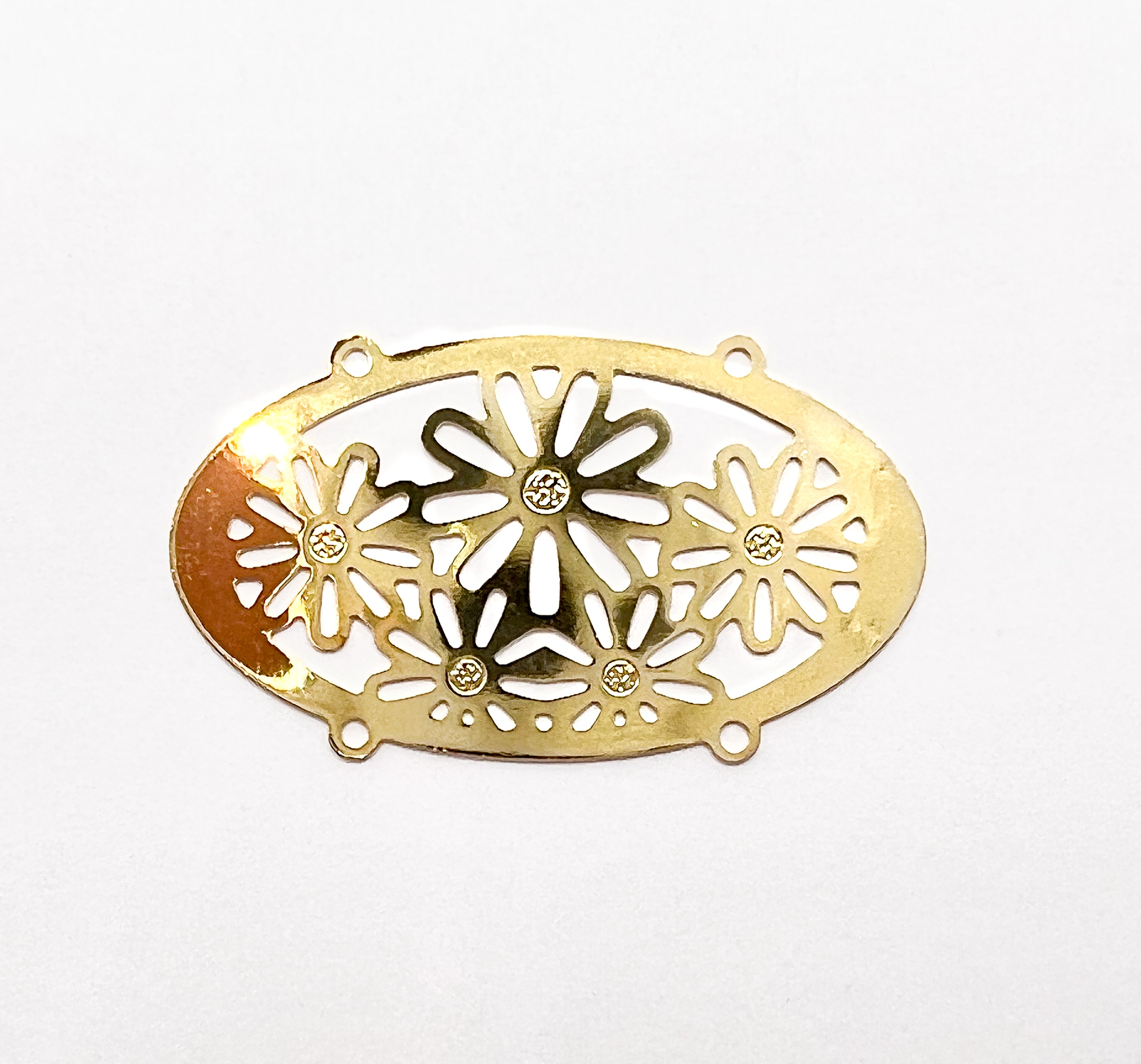 Chapa Dorada Ovalada 39mm