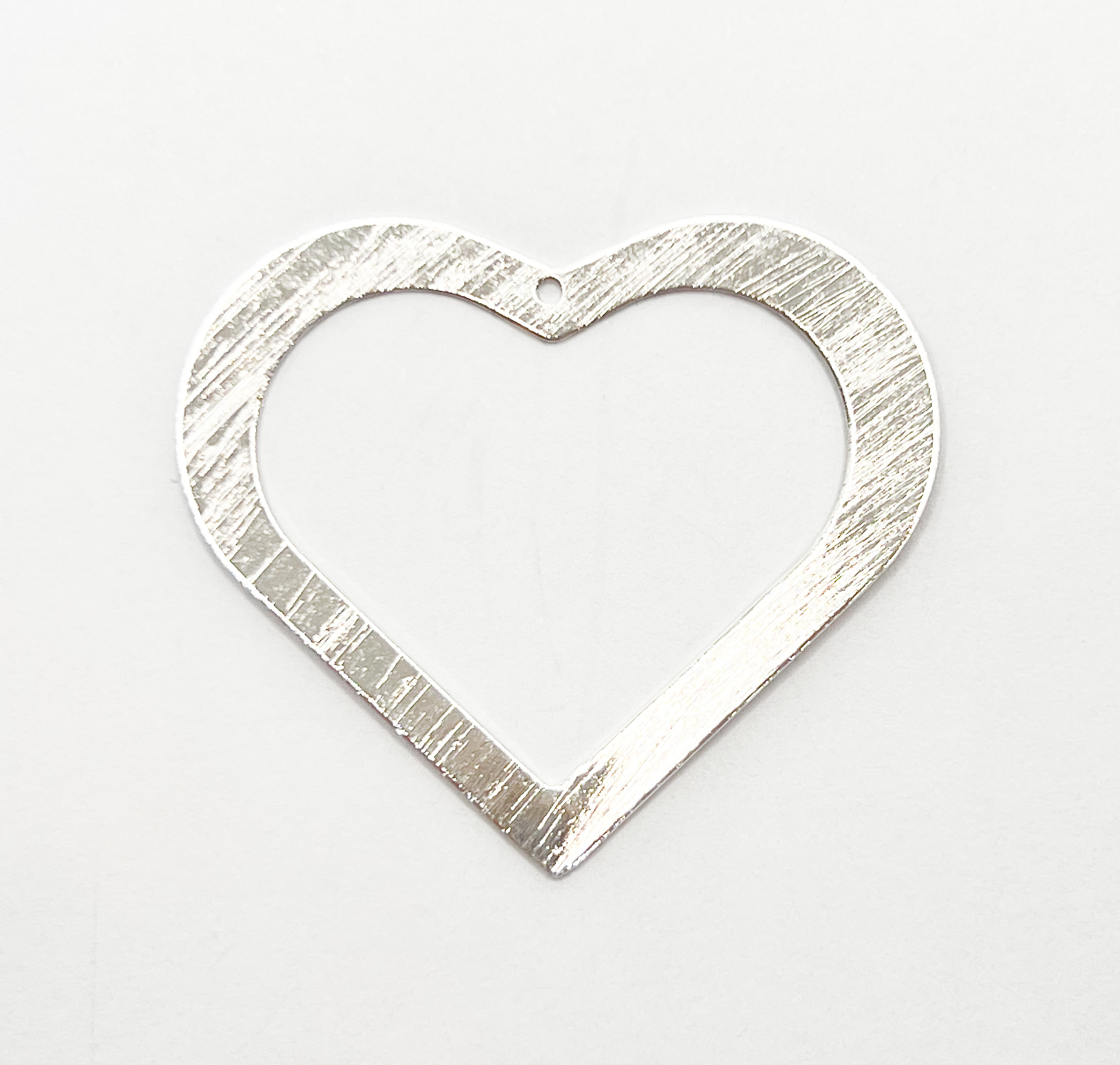 Chapa Plateada Corazón 31mm