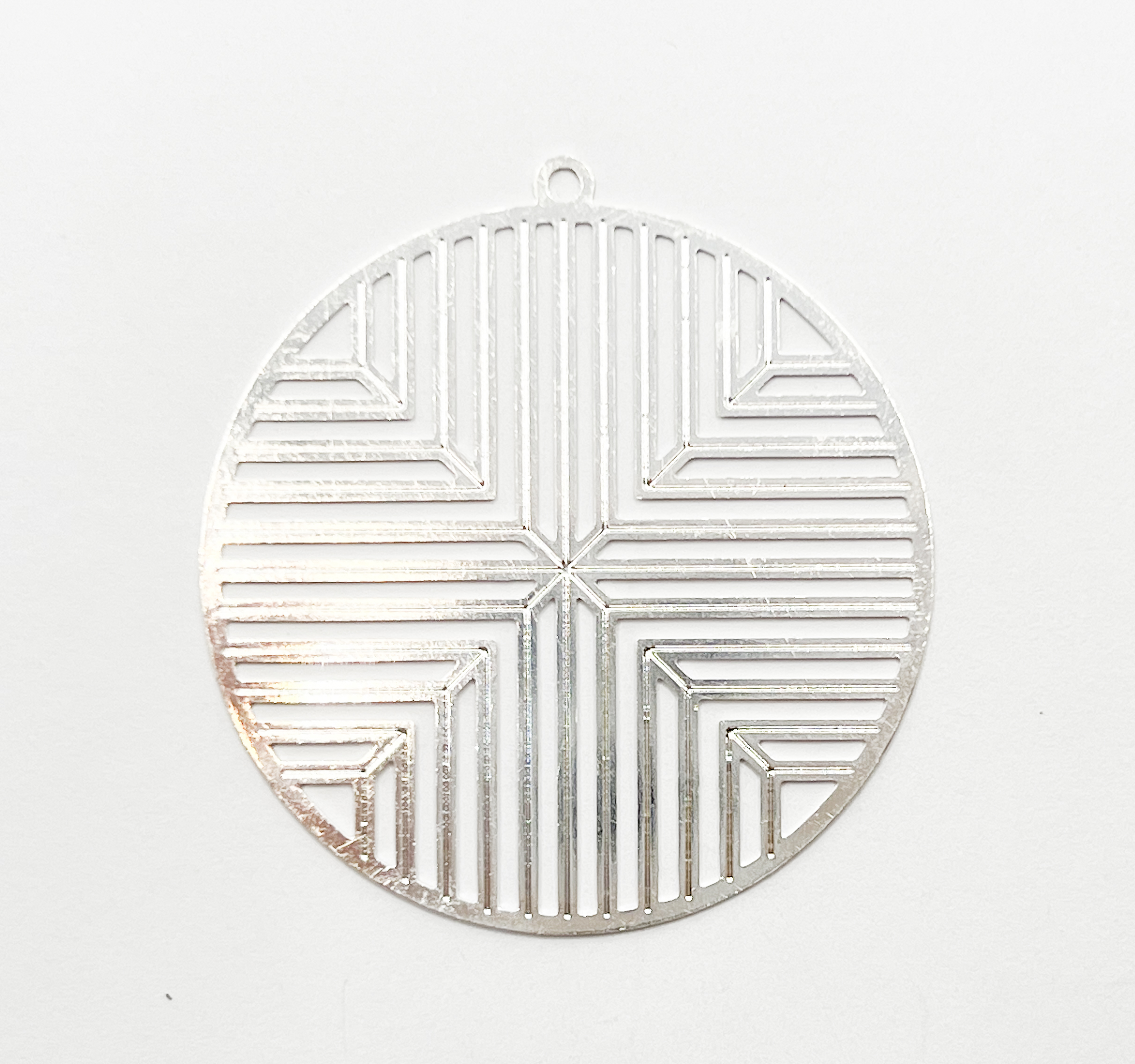 Chapa Plateada Circular 42mm