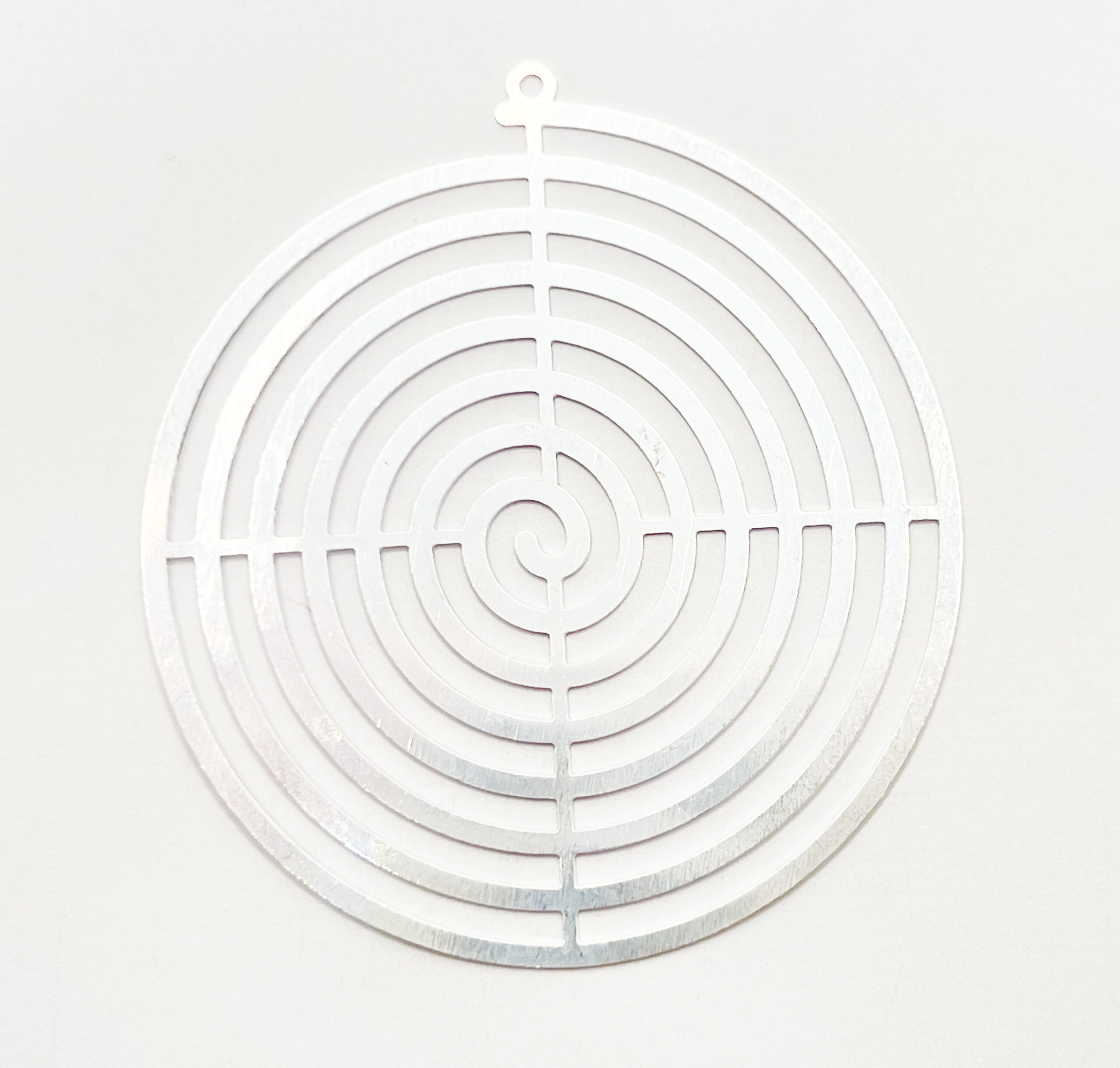 Chapa Plateada Circular 53mm
