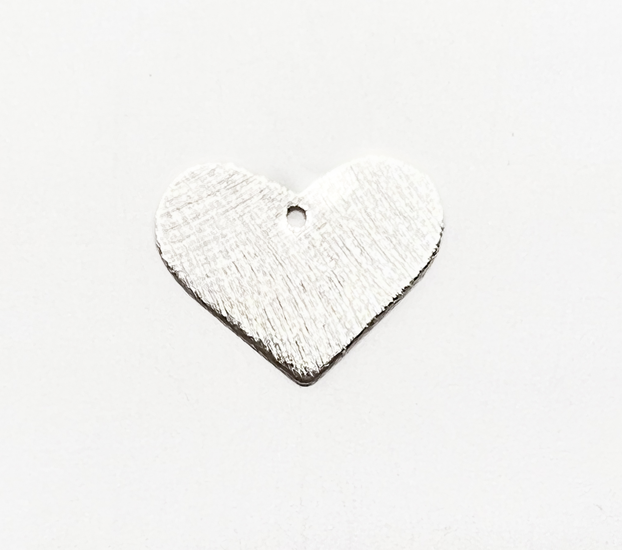 Chapa Plateada Corazón 16mm