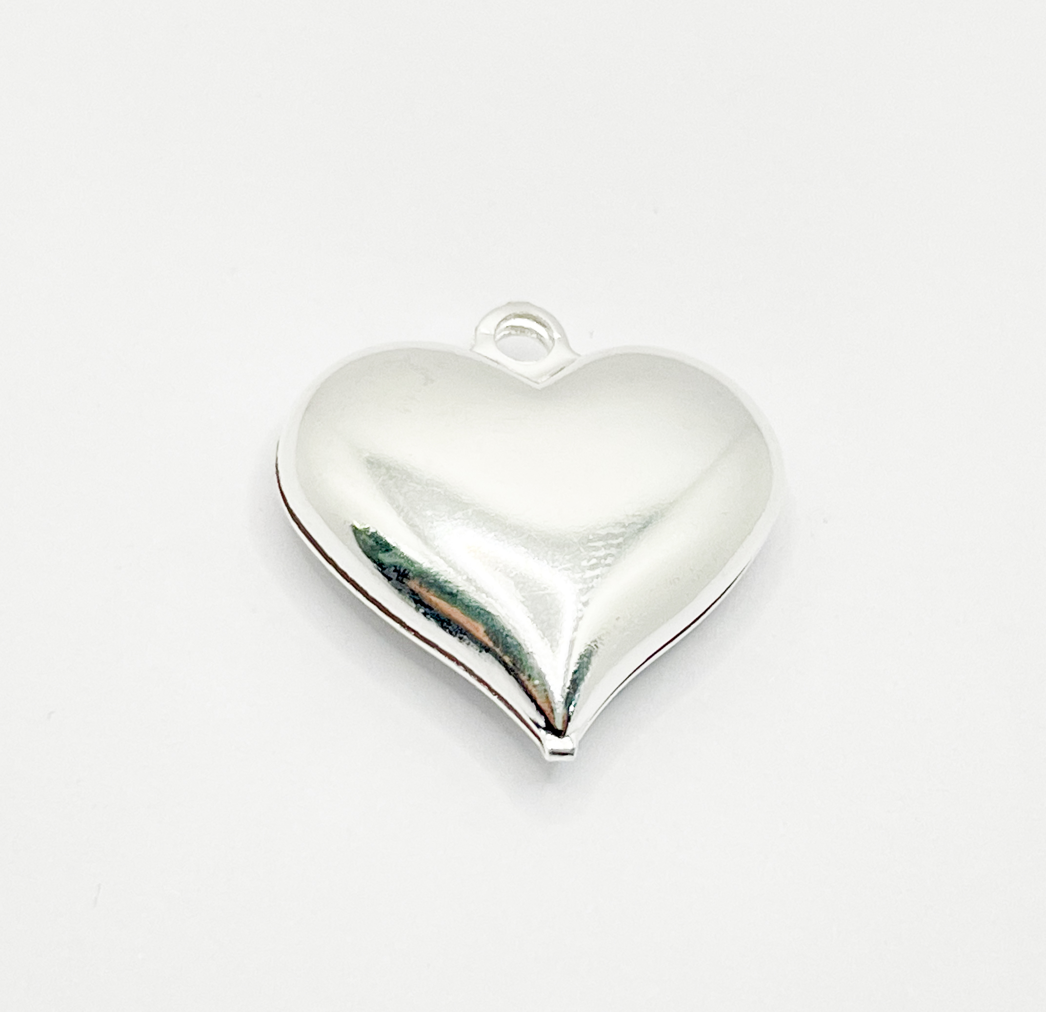 Corazón Plateado Inflado 20mm