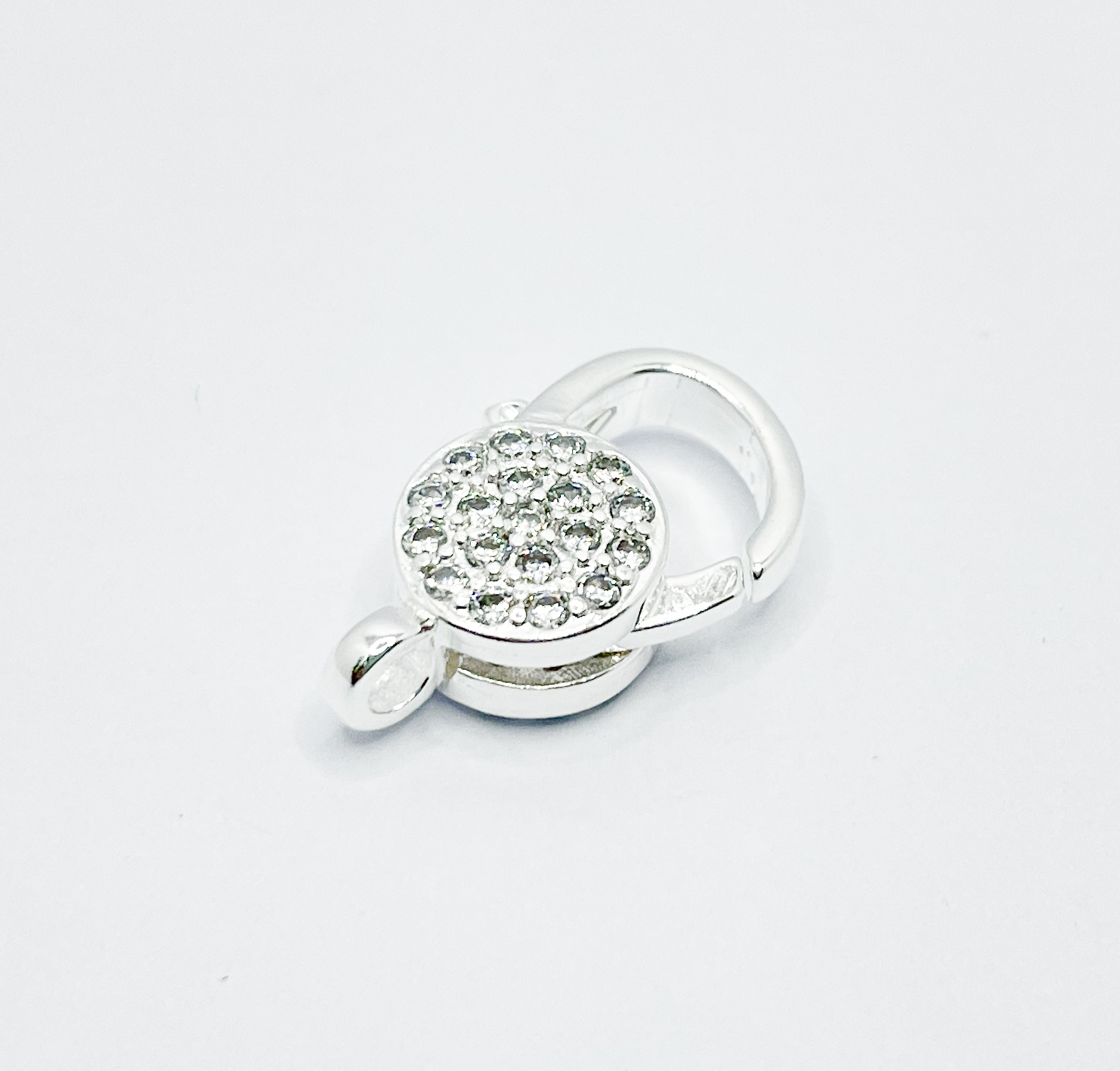 Broche Plateado Circular Circones (1 uni)