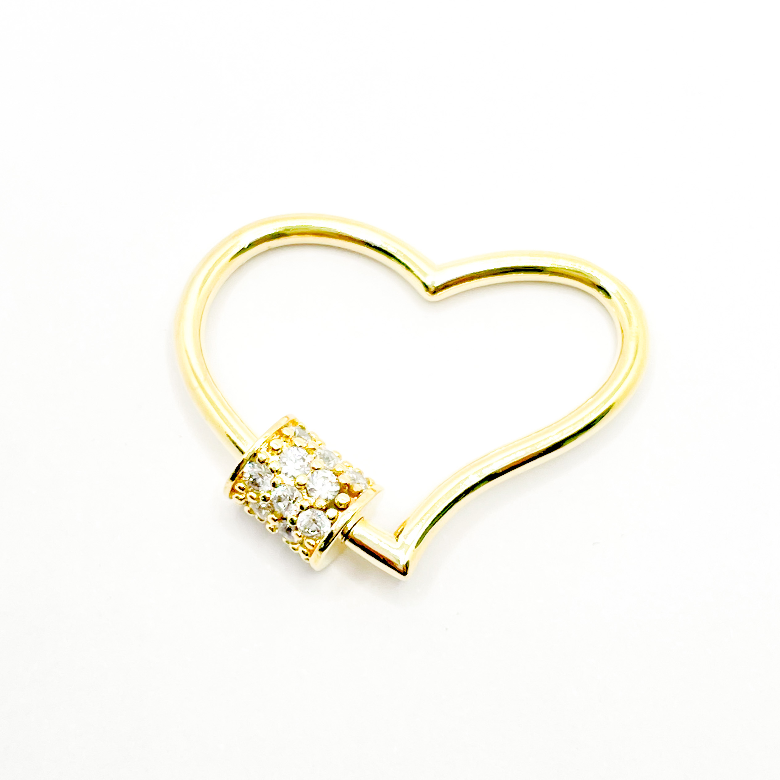 Broche Dorado Corazón Circones (1uni)