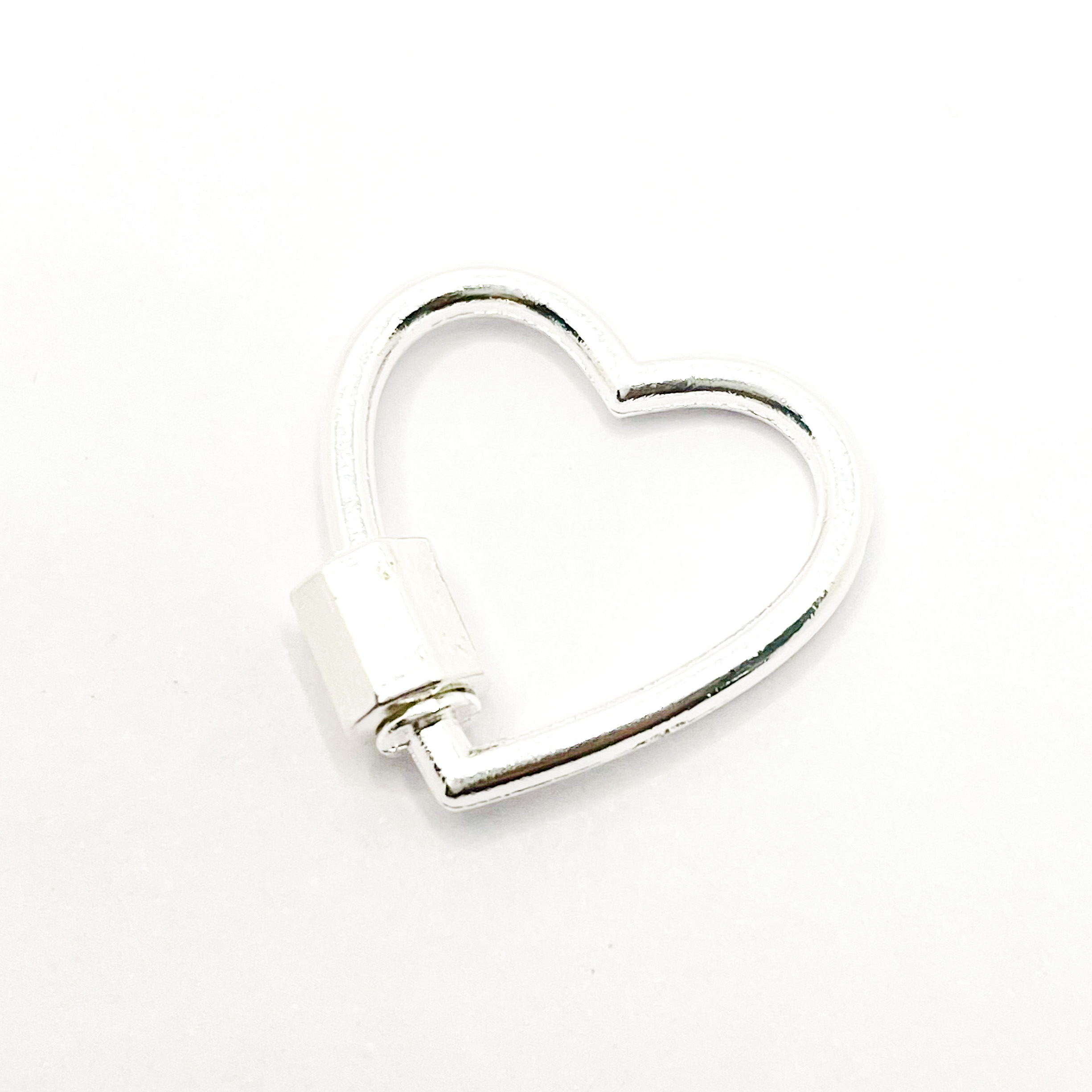 Broche Plateado Corazón (1uni)