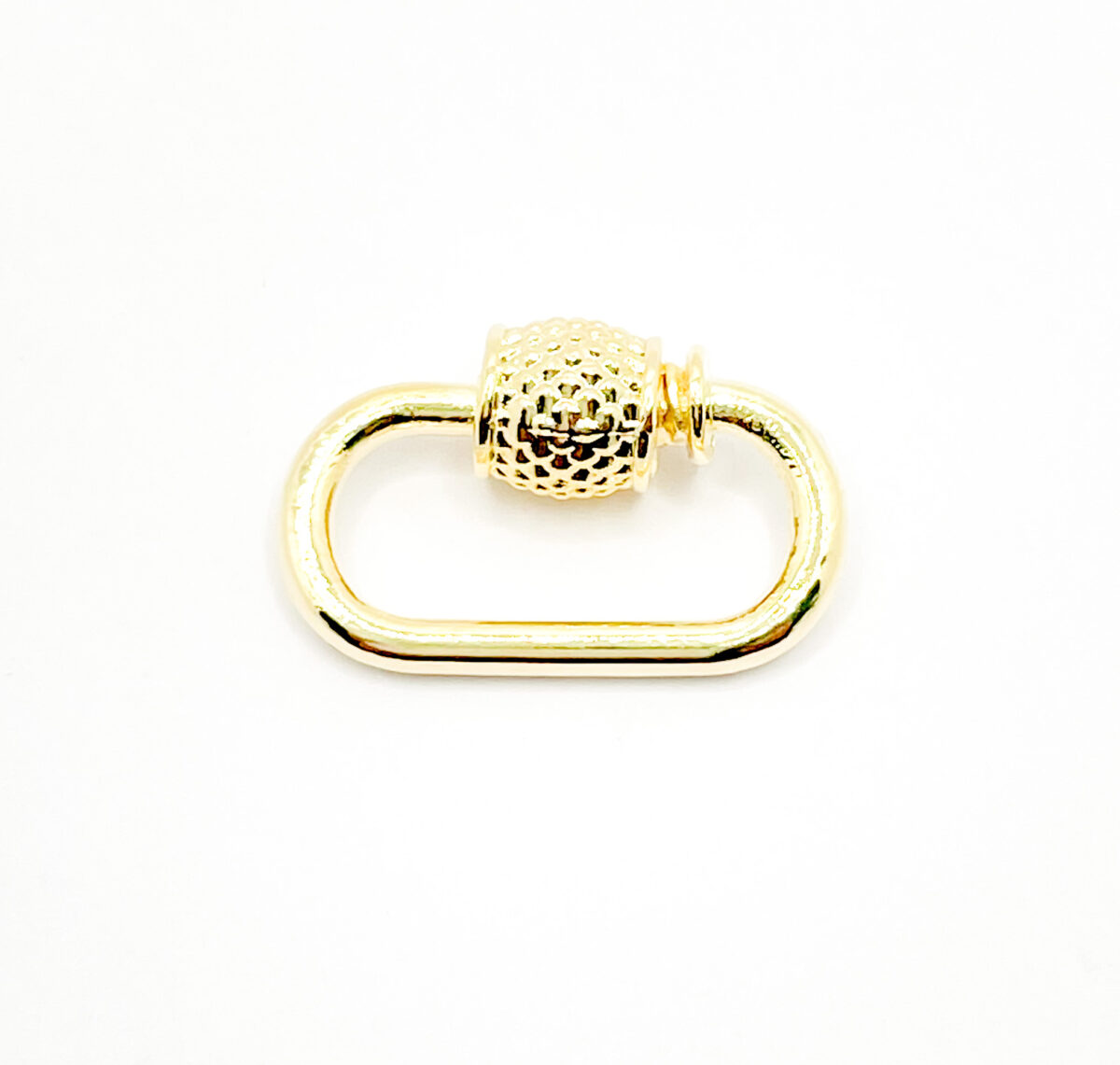 Broche Style IGNACIO TOLEDO - Forme Branche Ovale Dorée, Dimensions 6.5x2.5 Cm, Étain Plombé