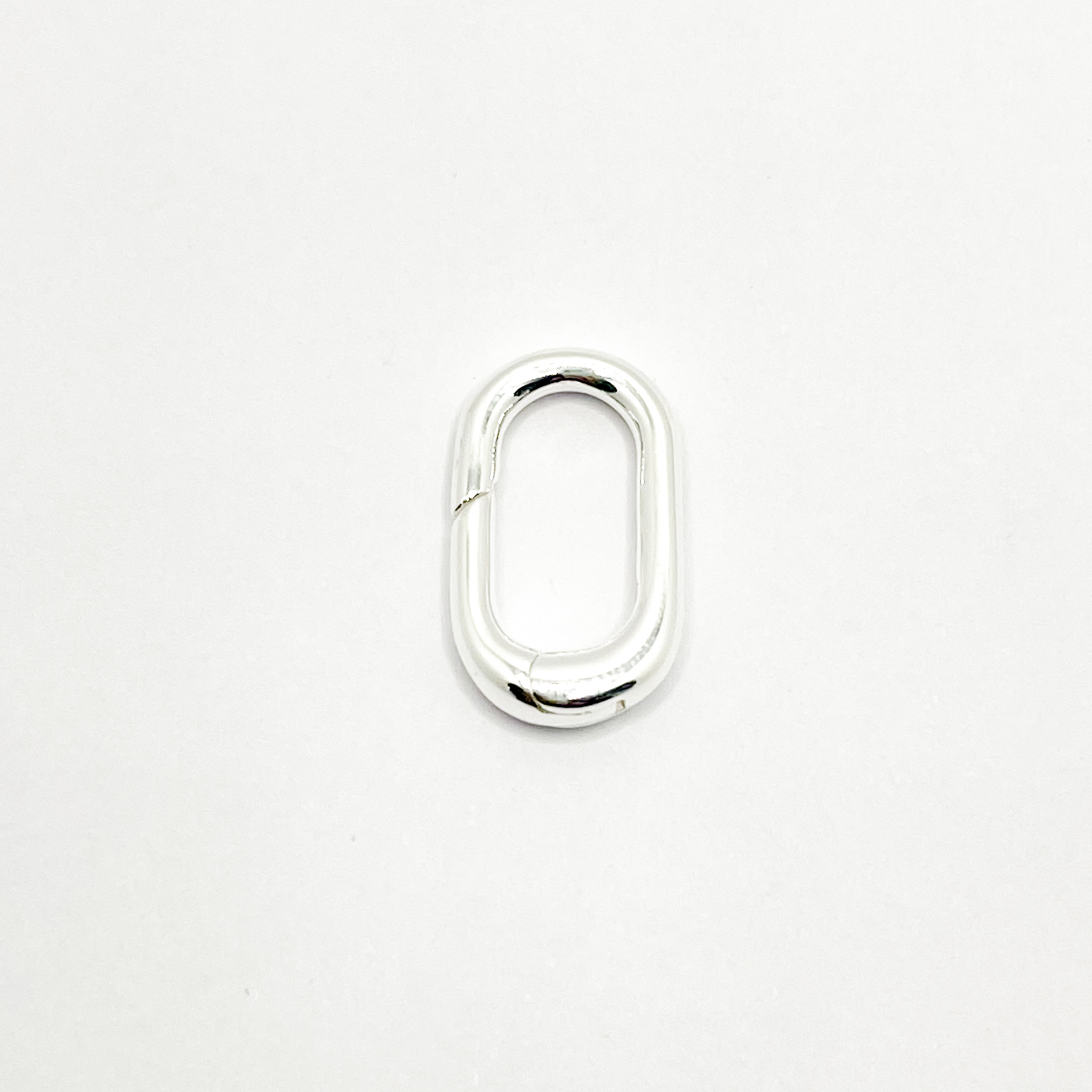 Broche Plateado Oval (1uni)