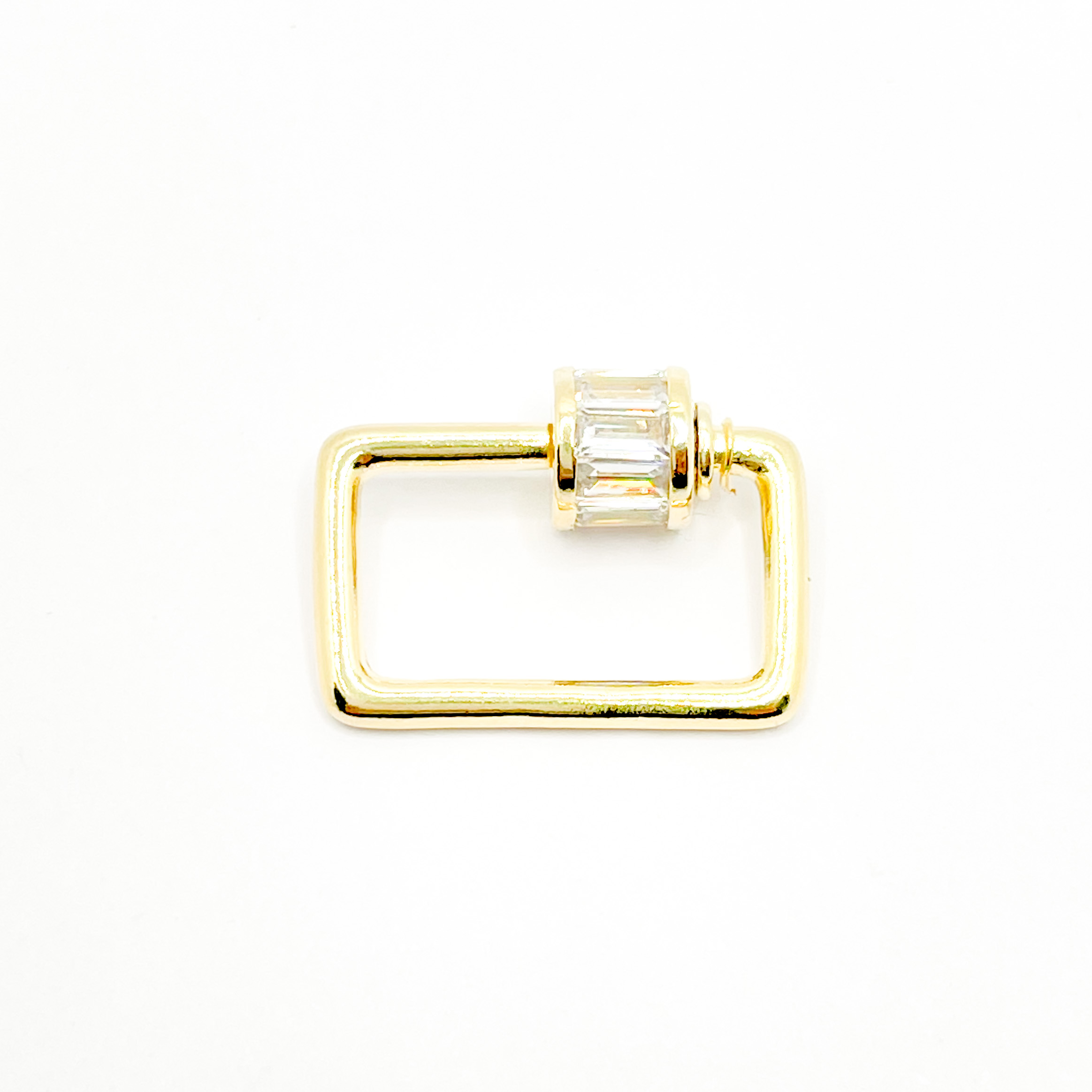 Broche Dorado Cuadrado Circones (1uni)