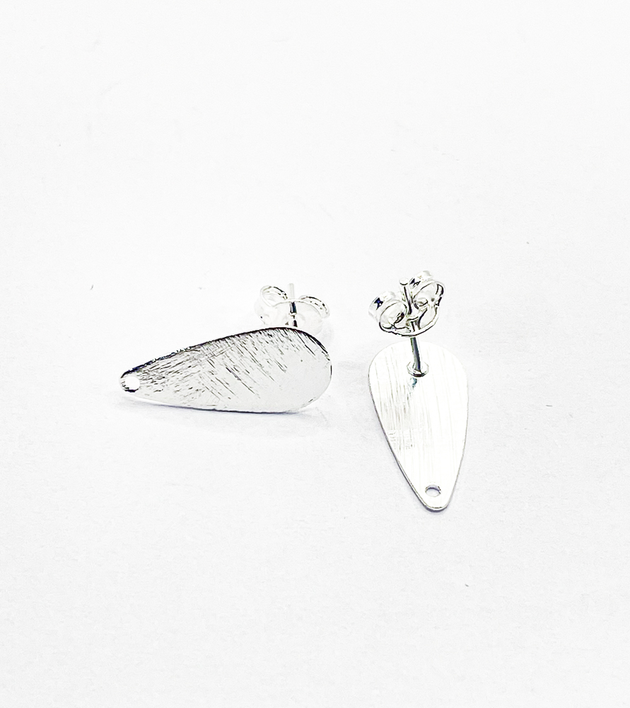 Base Plateada Gota (1par)
