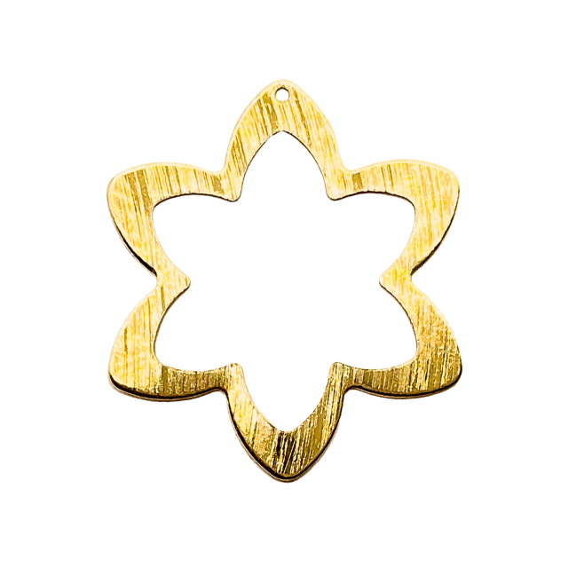 Chapa Dorada Flor 40mm