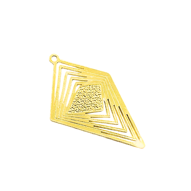 Chapa Dorada Diseño Triangular 40mm