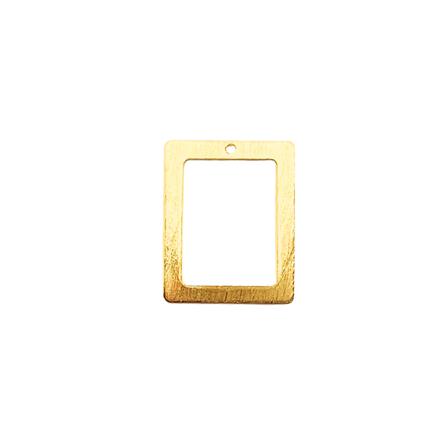 Chapa Dorada Marco Rectangular 25mm
