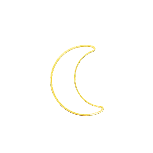 Argolla dorada cerrada Media Luna 38mm (1 uni)