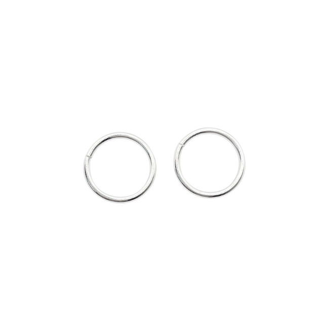 Argolla Plateada 13mm (2 uni)