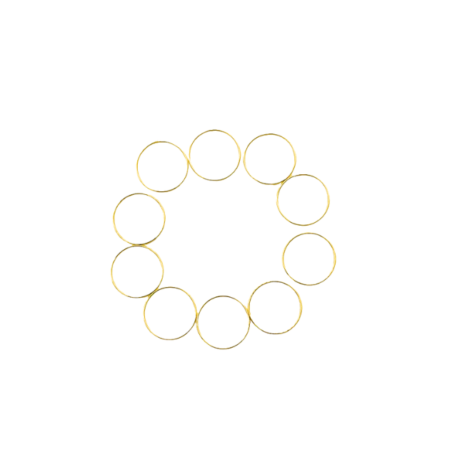Argolla Dorada Cerrada 12mm (10 uni)