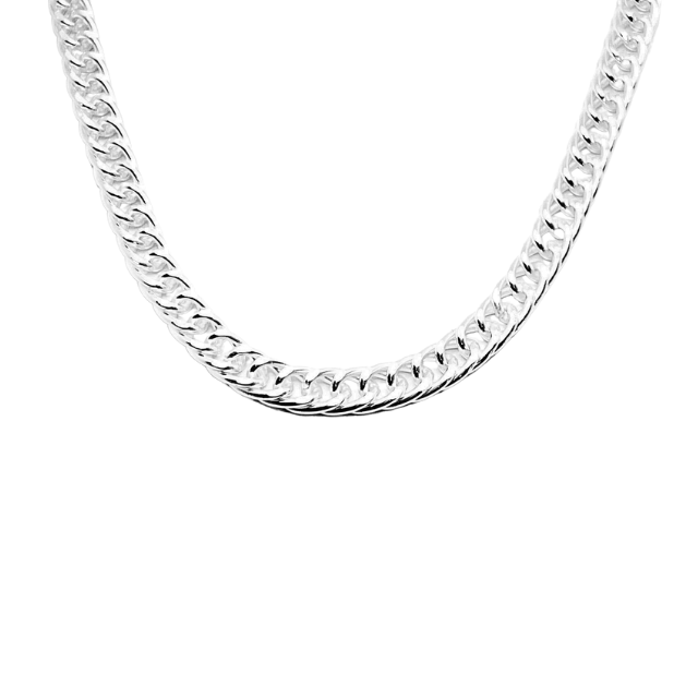 Cadena Plateada Doble Groumet