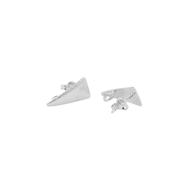 Base plateada triangular curvo (par)