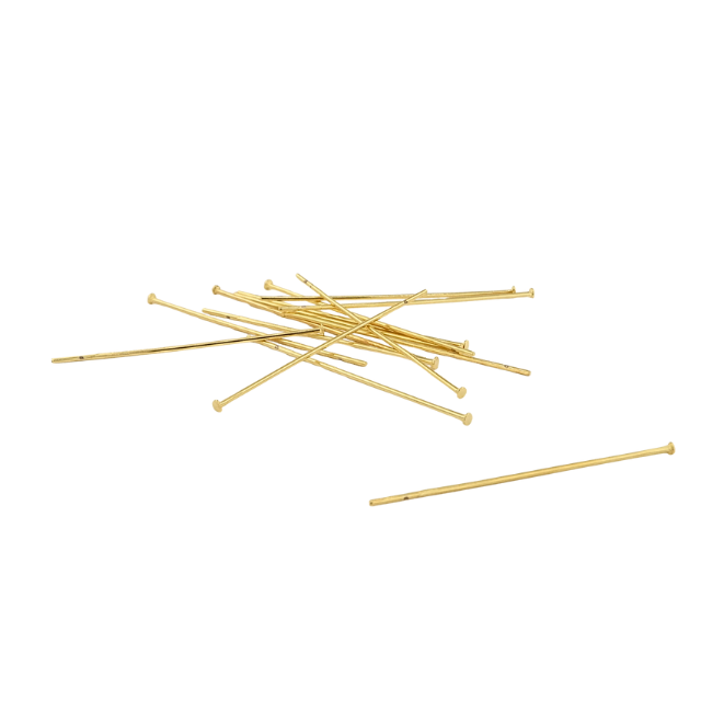 Alfiler dorado con Tope 40mm (10uni)
